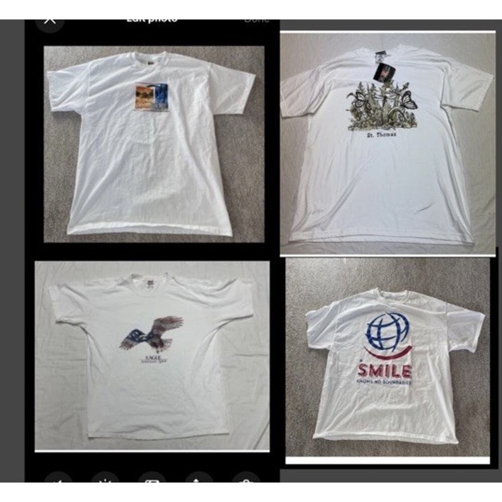 Vintage Anvil men’s T shirt Made USA ,Fruit of The Loom 99 Del Sol  XL lot of 4